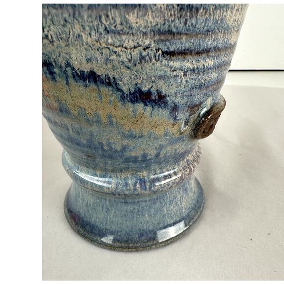 Crock Utensils Pottery Red Duck Gray Browns Sedona Arizona Glazed Signed - Picture 9 of 9